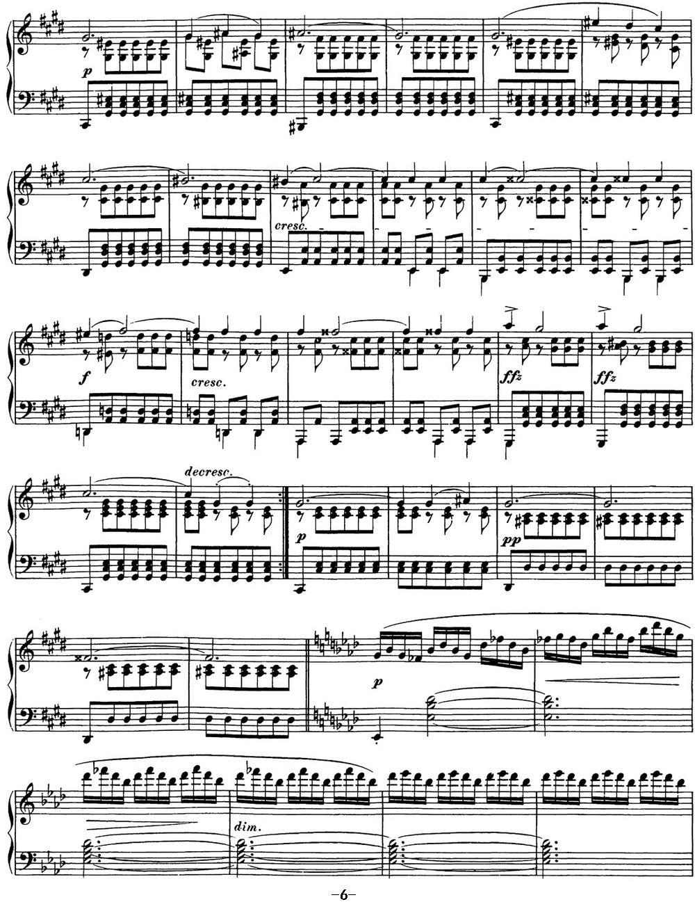 舒伯特降E大调即兴曲D.899，Op.90（NO.4）钢琴曲谱（图6）