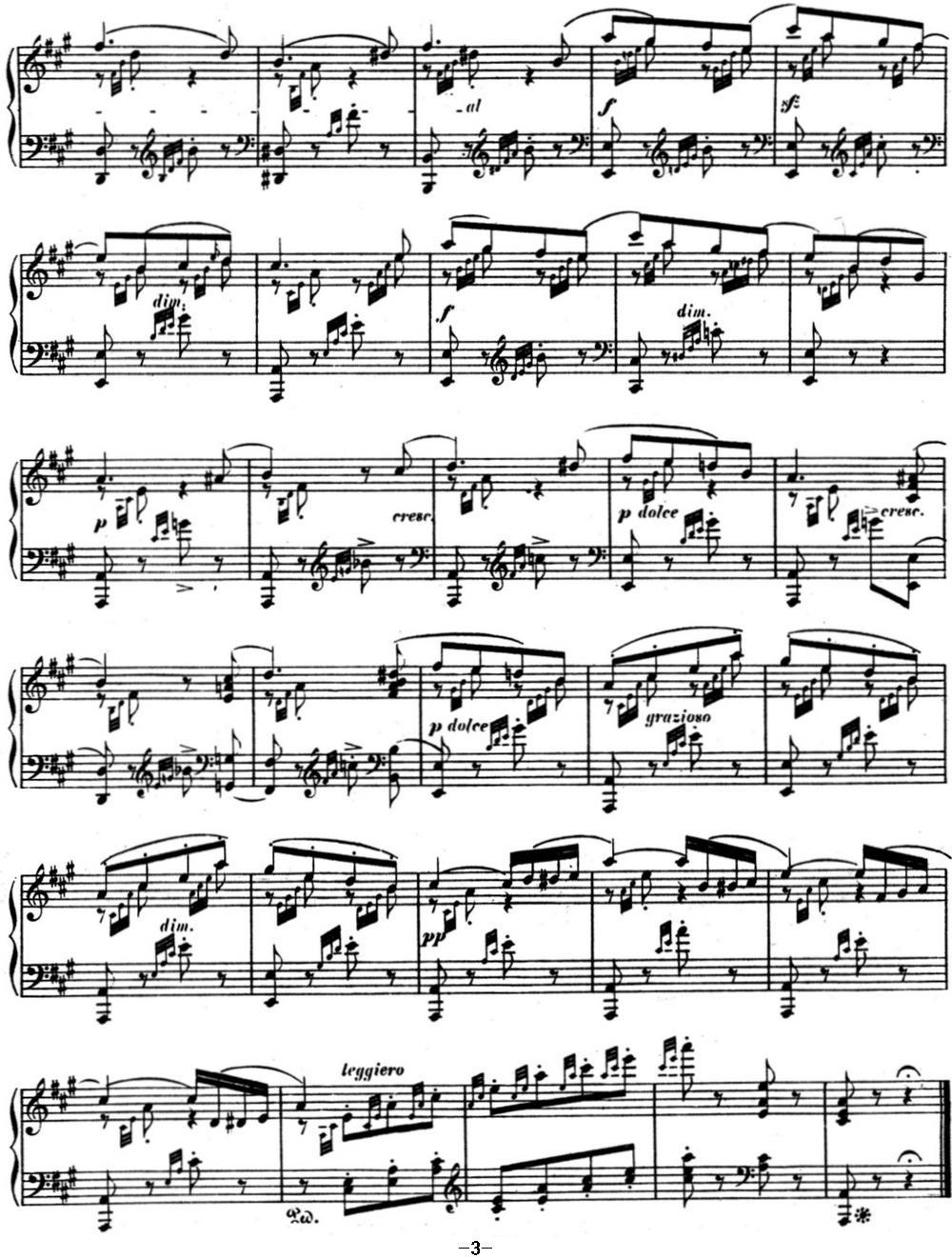 门德尔松无词歌Op.62（NO.6）钢琴曲谱（图3）