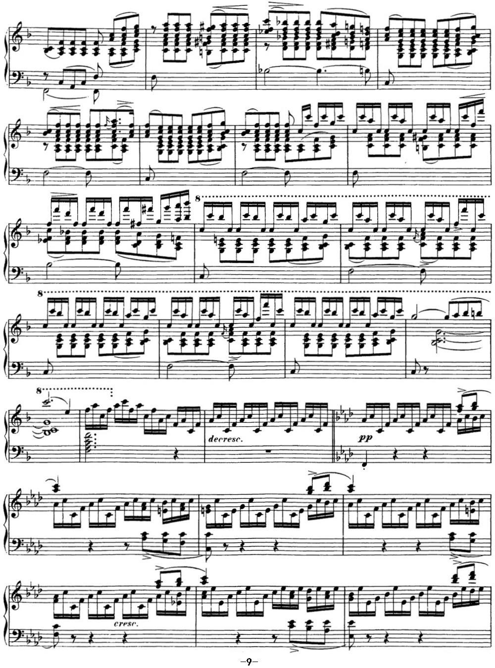 舒伯特f小调即兴曲D.935，Op.142（NO.1）钢琴曲谱（图9）