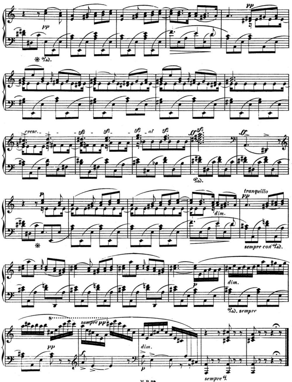 门德尔松无词歌Op.62（NO.5）钢琴曲谱（图2）