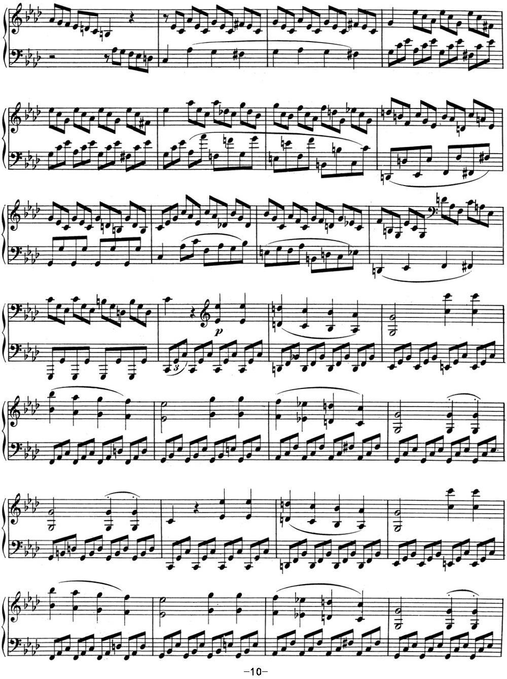 贝多芬钢琴奏鸣曲01 f小调 Op.2 No.1 F minor钢琴曲谱（图10）