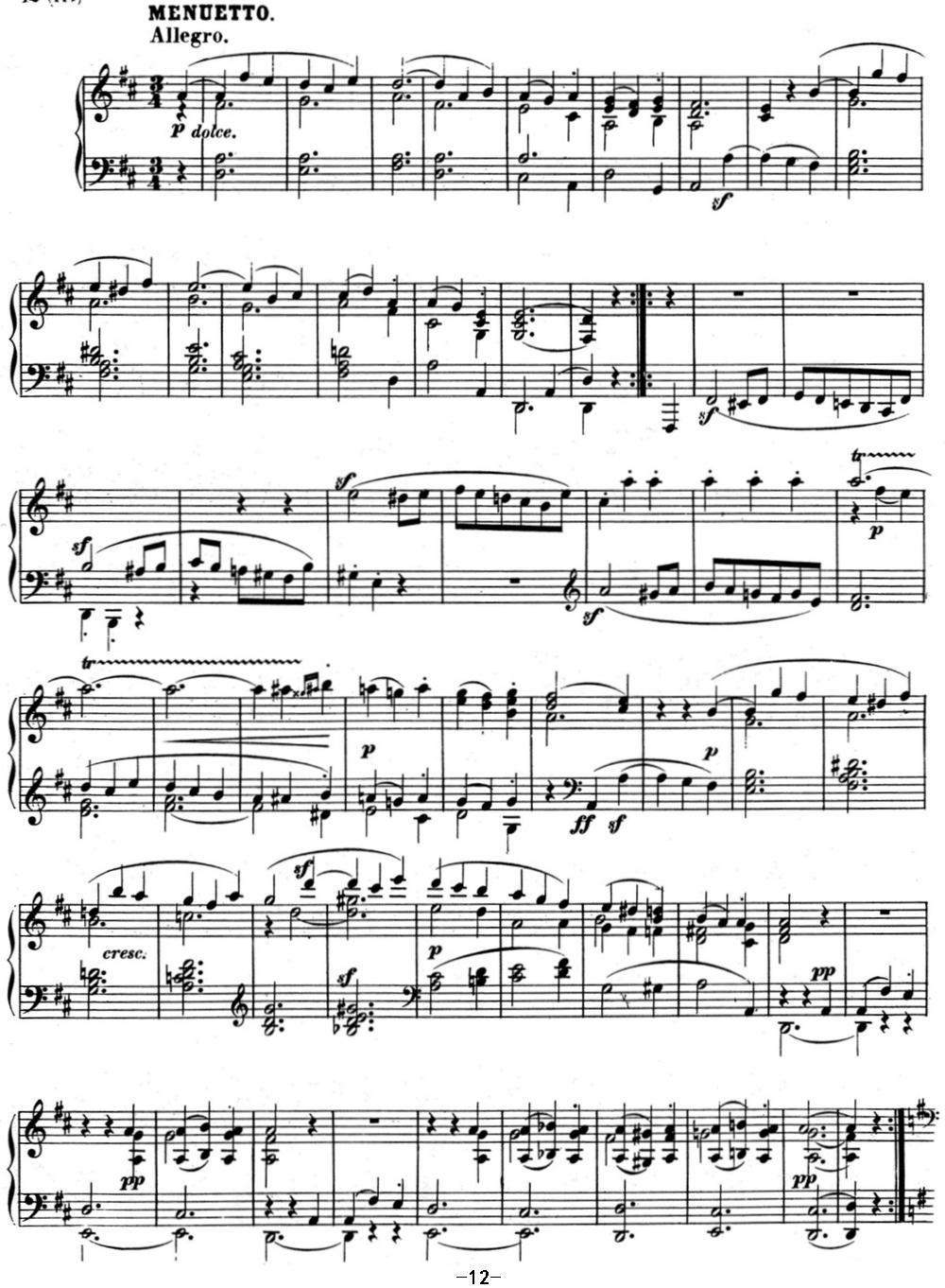贝多芬钢琴奏鸣曲07 D大调 Op.10 No.3 D major钢琴曲谱（图12）