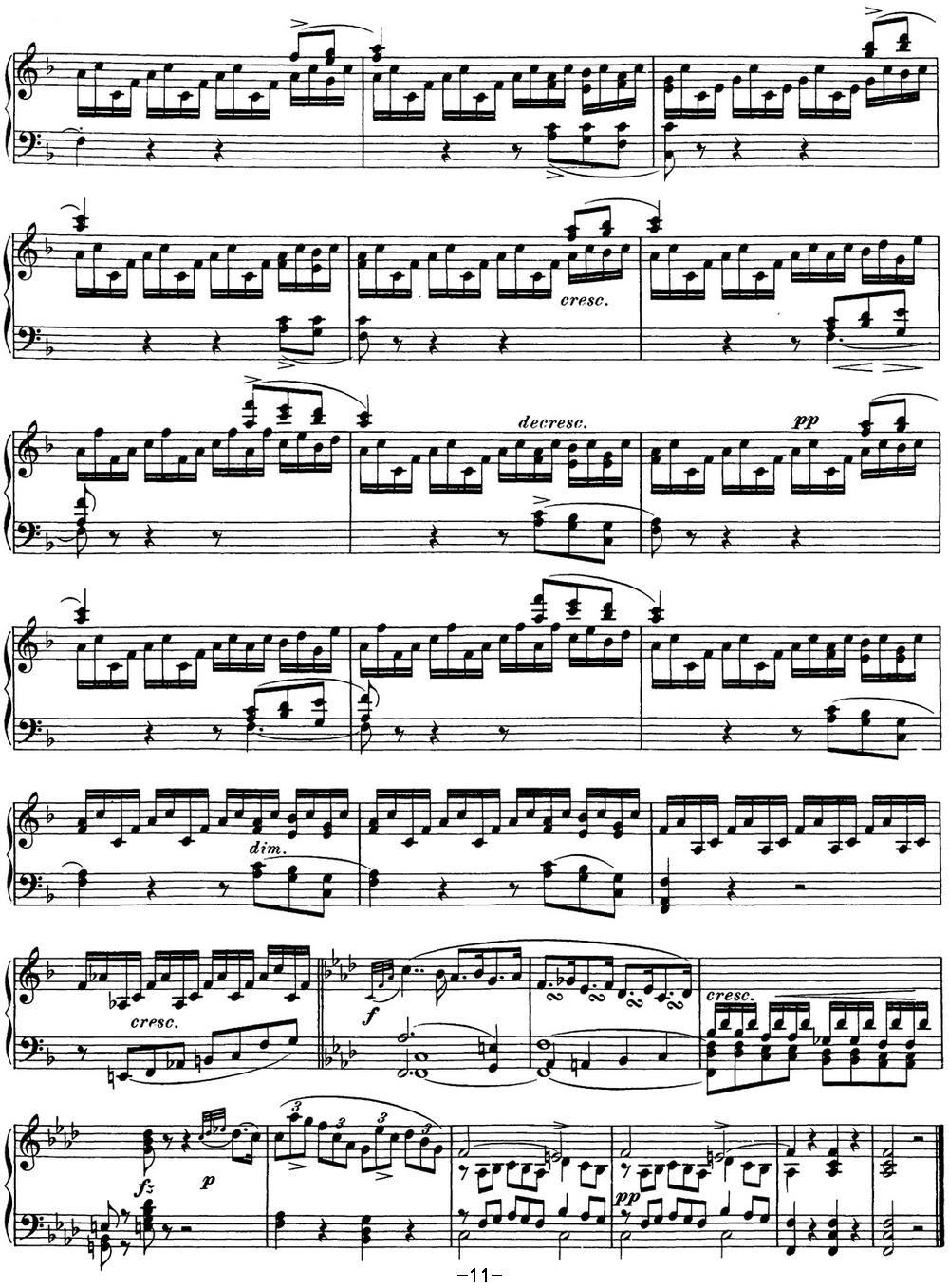 舒伯特f小调即兴曲D.935，Op.142（NO.1）钢琴曲谱（图11）