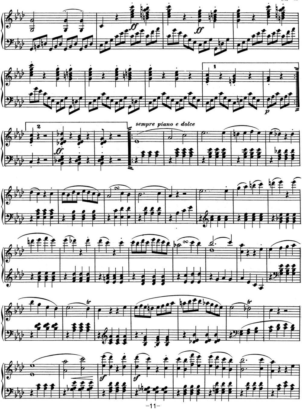 贝多芬钢琴奏鸣曲01 f小调 Op.2 No.1 F minor钢琴曲谱（图11）