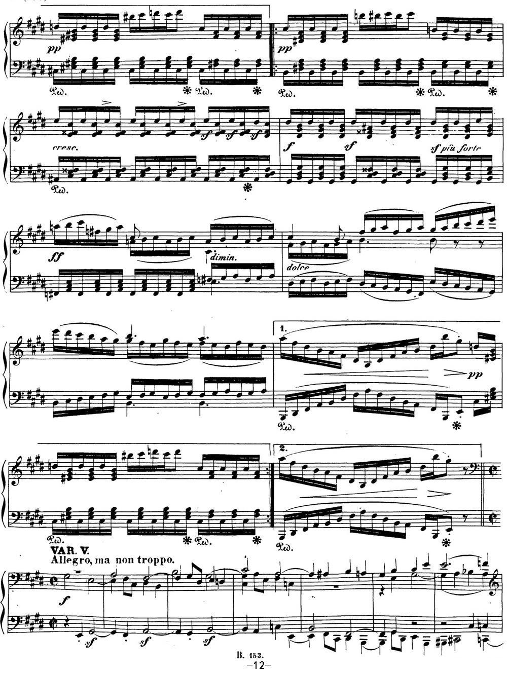 贝多芬钢琴奏鸣曲30 E大调 Op.109 E major钢琴曲谱（图12）