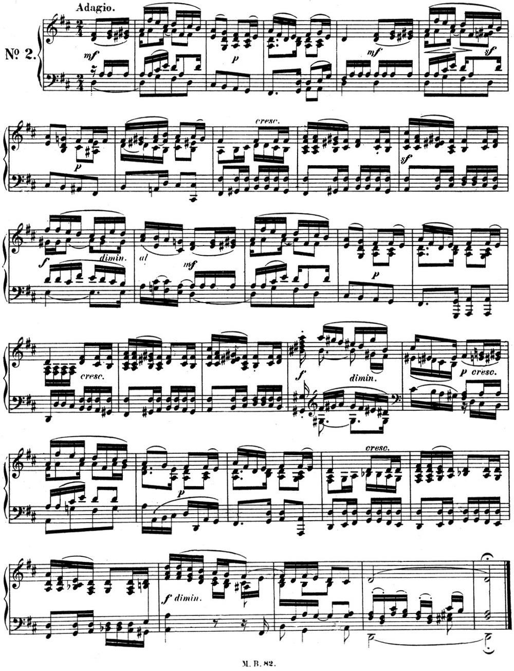 门德尔松无词歌Op.102（NO.2）钢琴曲谱（图1）