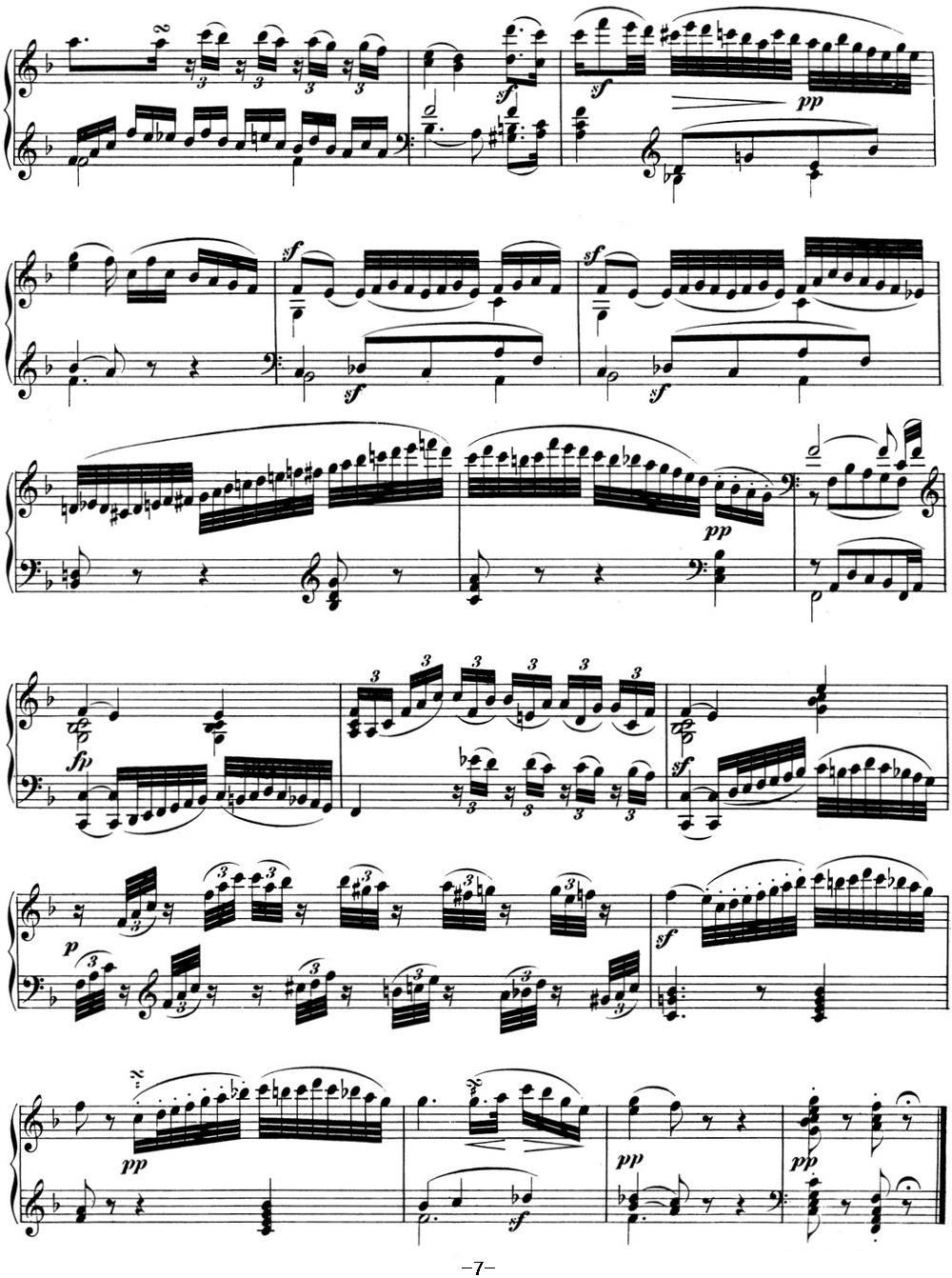 贝多芬钢琴奏鸣曲01 f小调 Op.2 No.1 F minor钢琴曲谱（图7）