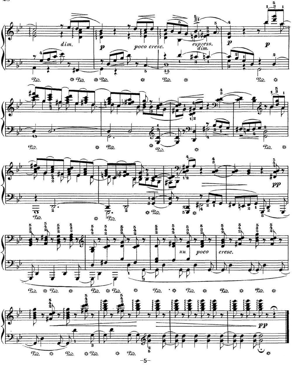 柴可夫斯基 四季 6月 船歌 g小调 Barcarolle G minor钢琴曲谱（图5）