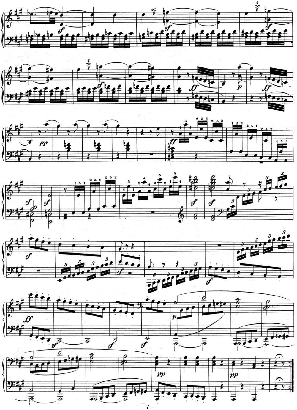 贝多芬钢琴奏鸣曲02 A大调 Op.2 No.2 A major钢琴曲谱（图7）
