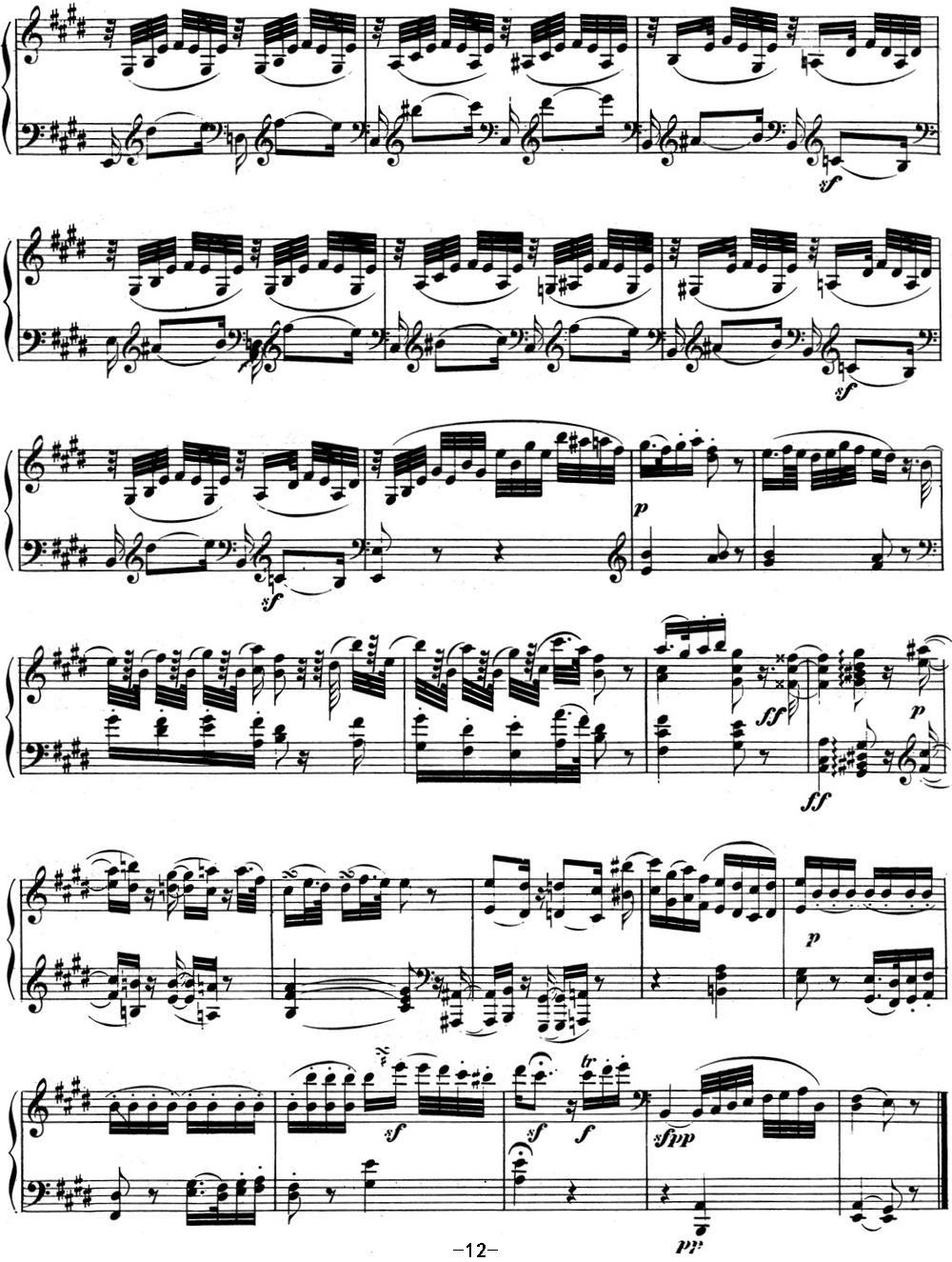 贝多芬钢琴奏鸣曲03 C大调 Op.2 No.3 C major钢琴曲谱（图12）