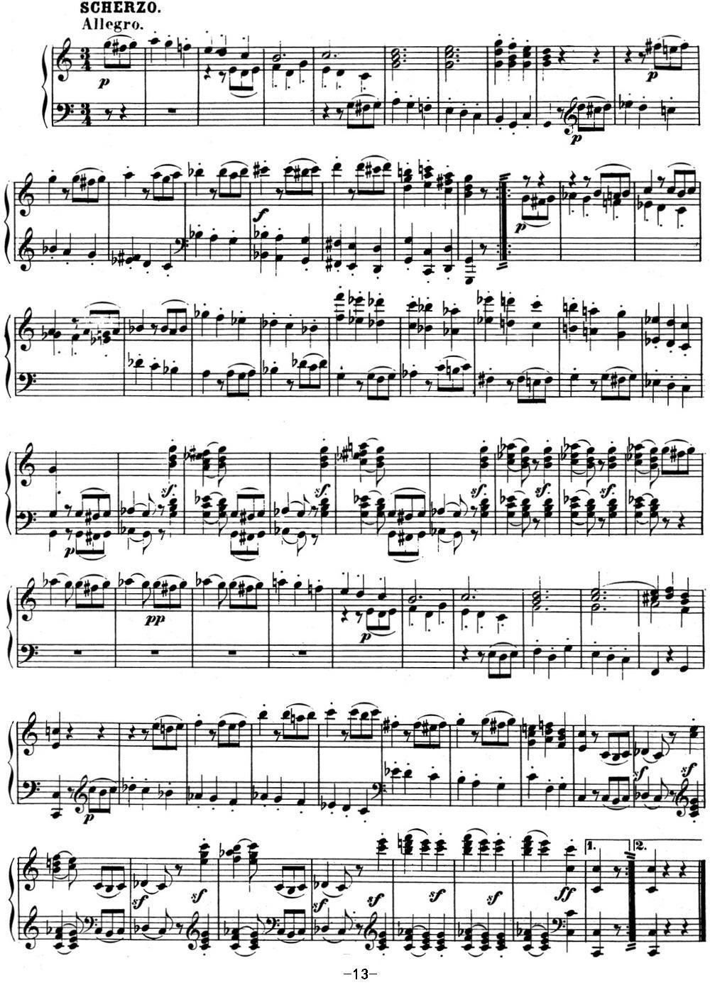 贝多芬钢琴奏鸣曲03 C大调 Op.2 No.3 C major钢琴曲谱（图13）