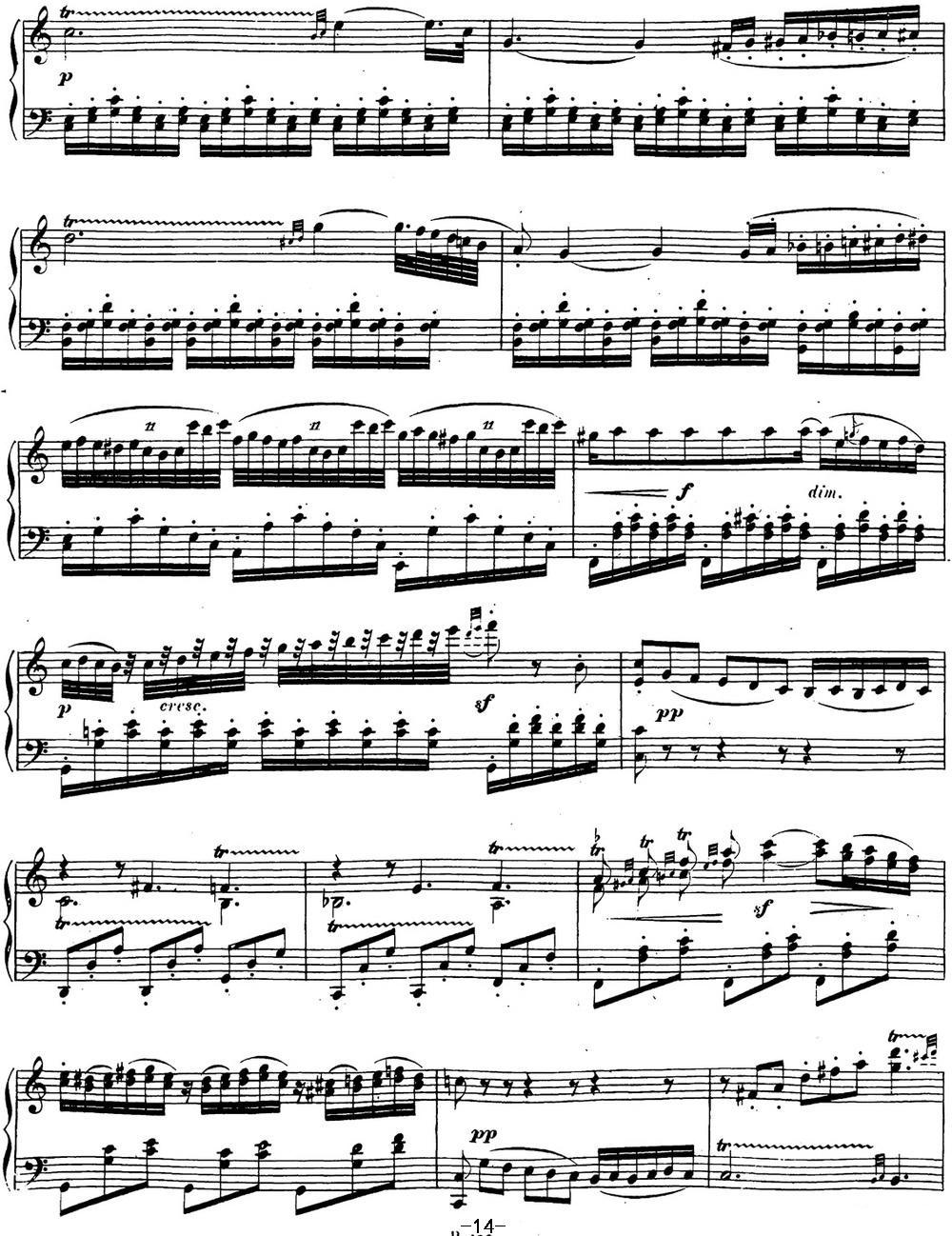 贝多芬钢琴奏鸣曲16 G大调 Op.31 No.1 G major钢琴曲谱（图14）