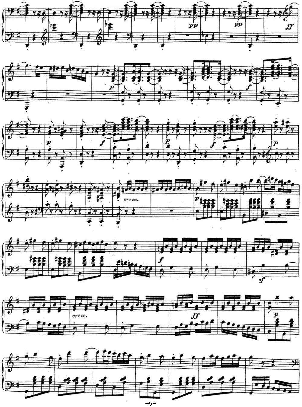 贝多芬钢琴奏鸣曲16 G大调 Op.31 No.1 G major钢琴曲谱（图5）