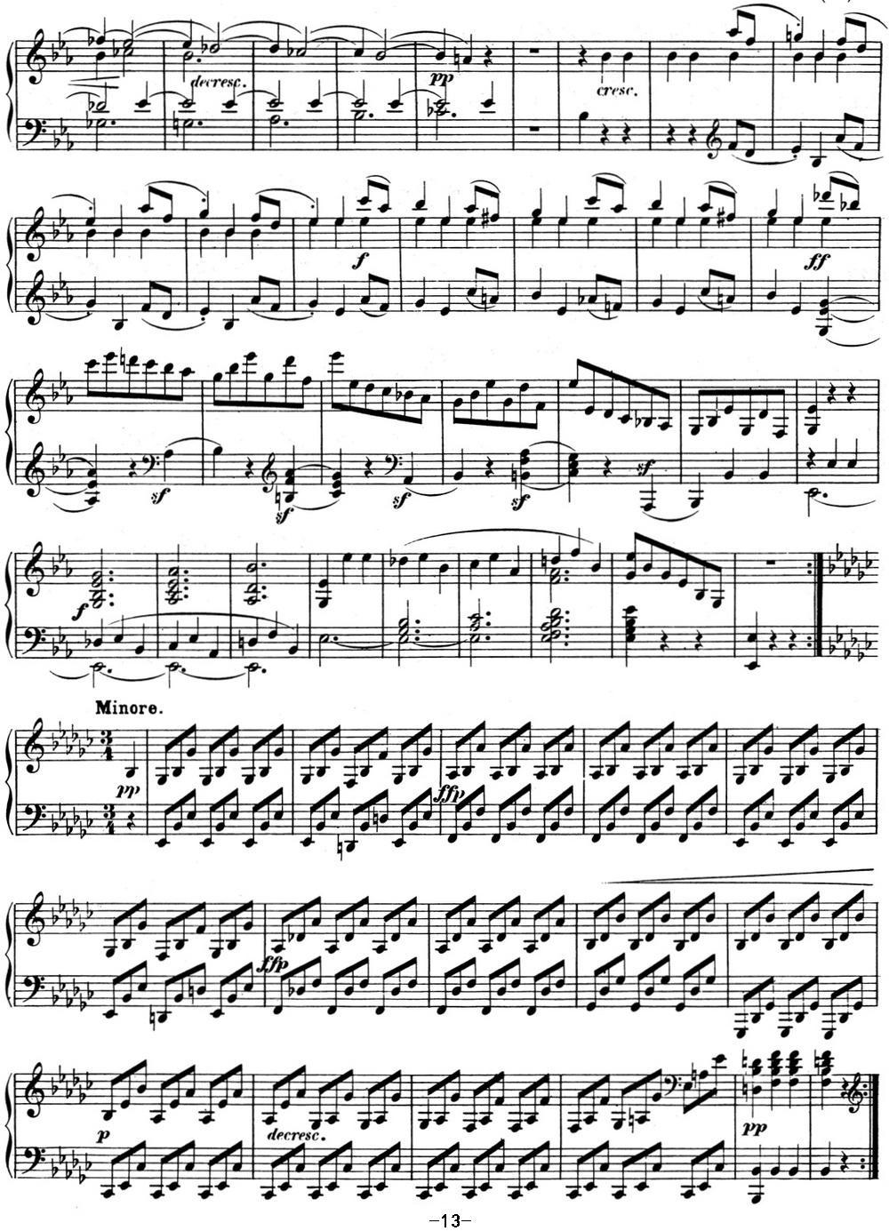 贝多芬钢琴奏鸣曲04 大调奏鸣曲 降E大调 Op.7 E-flat major钢琴曲谱（图13）