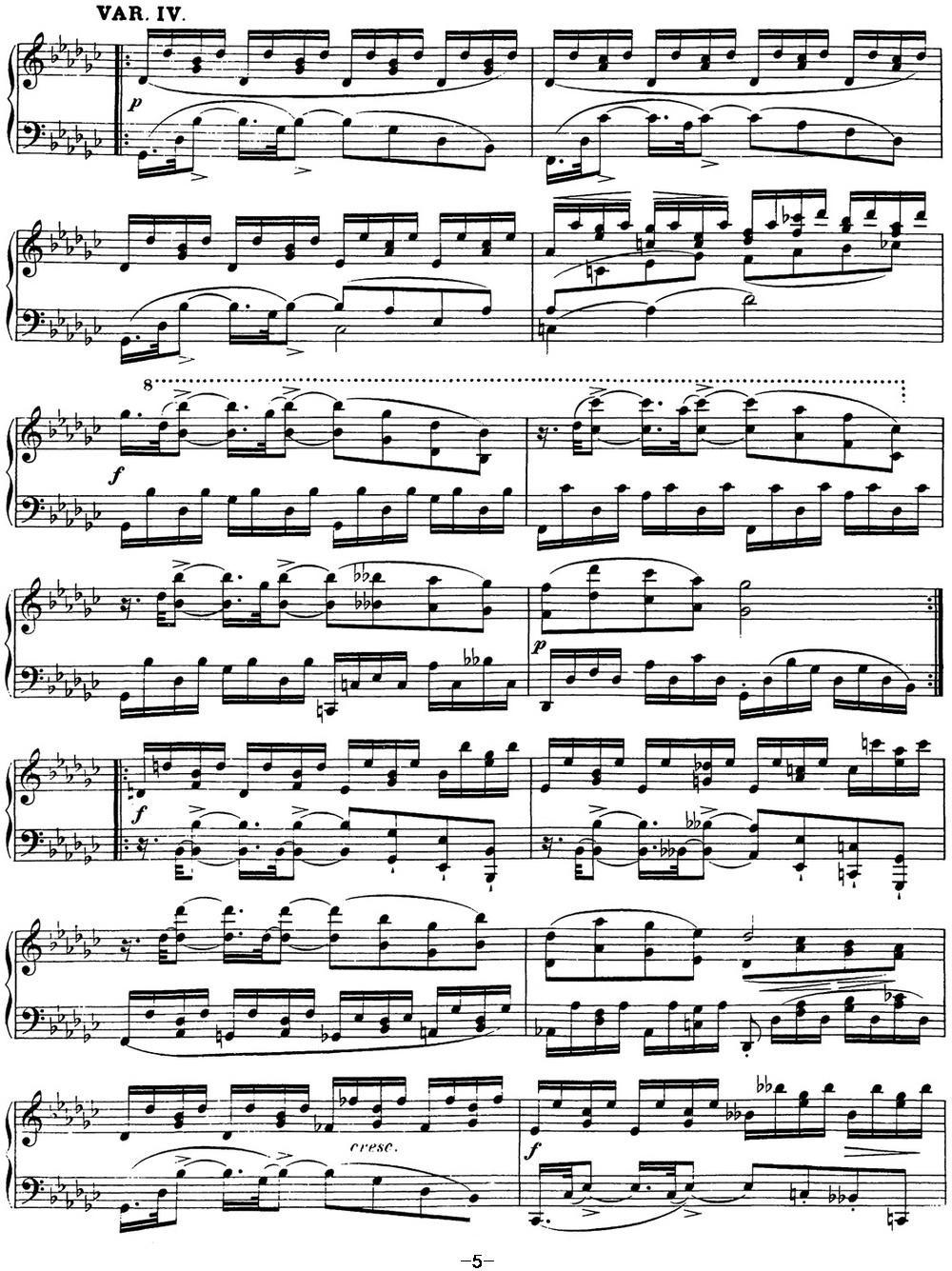 舒伯特降B大调即兴曲D.935，Op.142（NO.3）钢琴曲谱（图5）