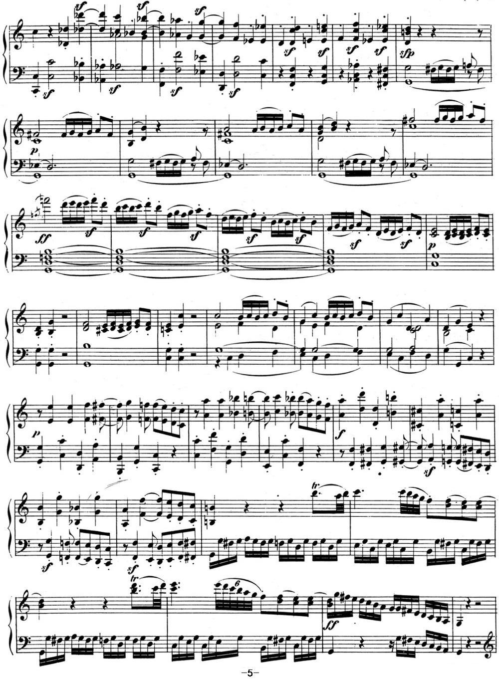 贝多芬钢琴奏鸣曲03 C大调 Op.2 No.3 C major钢琴曲谱（图5）