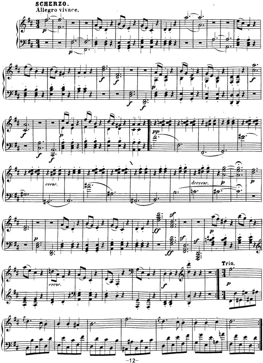 贝多芬钢琴奏鸣曲15 田园 D大调 Op.28 D major钢琴曲谱（图12）