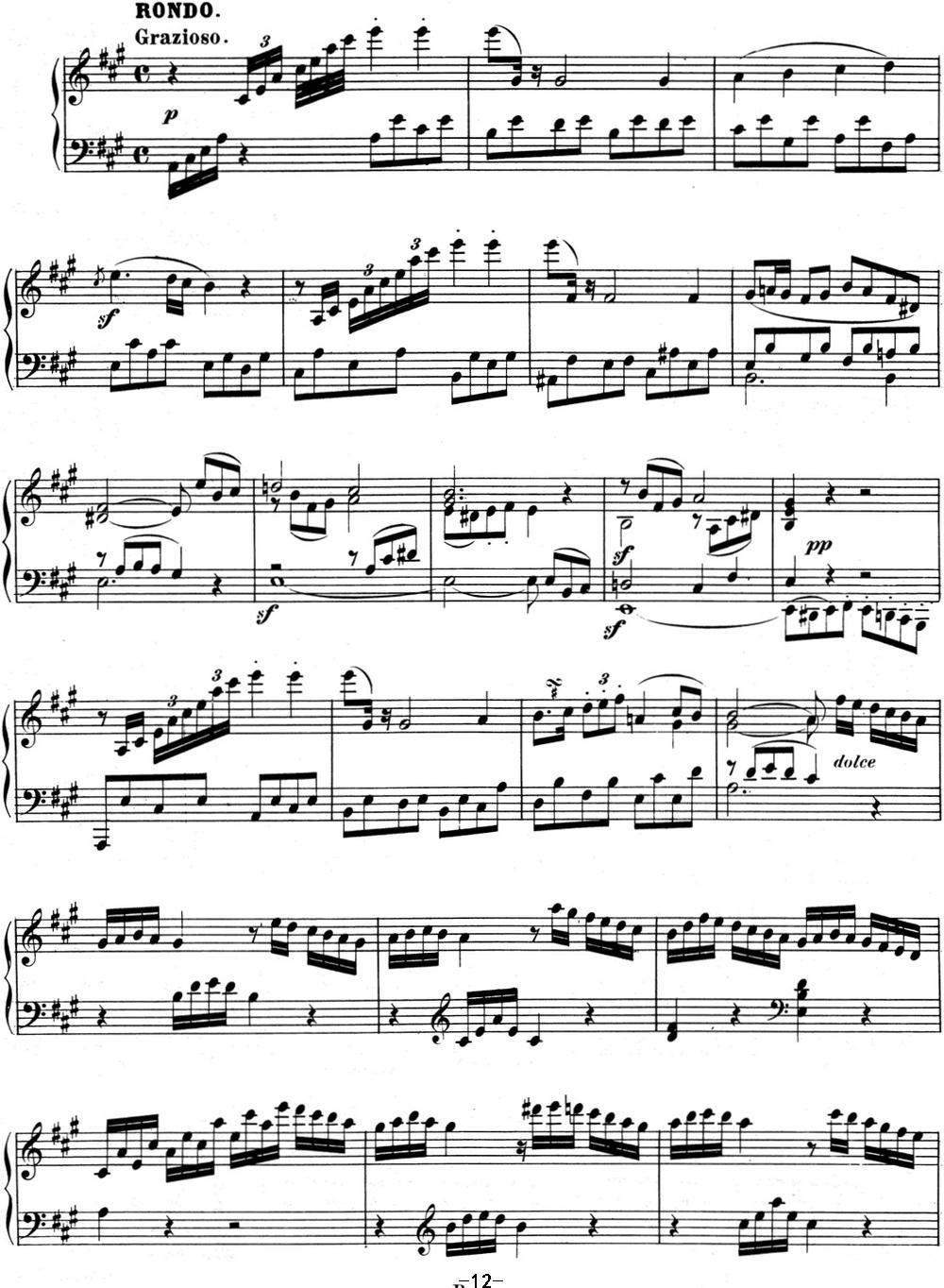 贝多芬钢琴奏鸣曲02 A大调 Op.2 No.2 A major钢琴曲谱（图12）