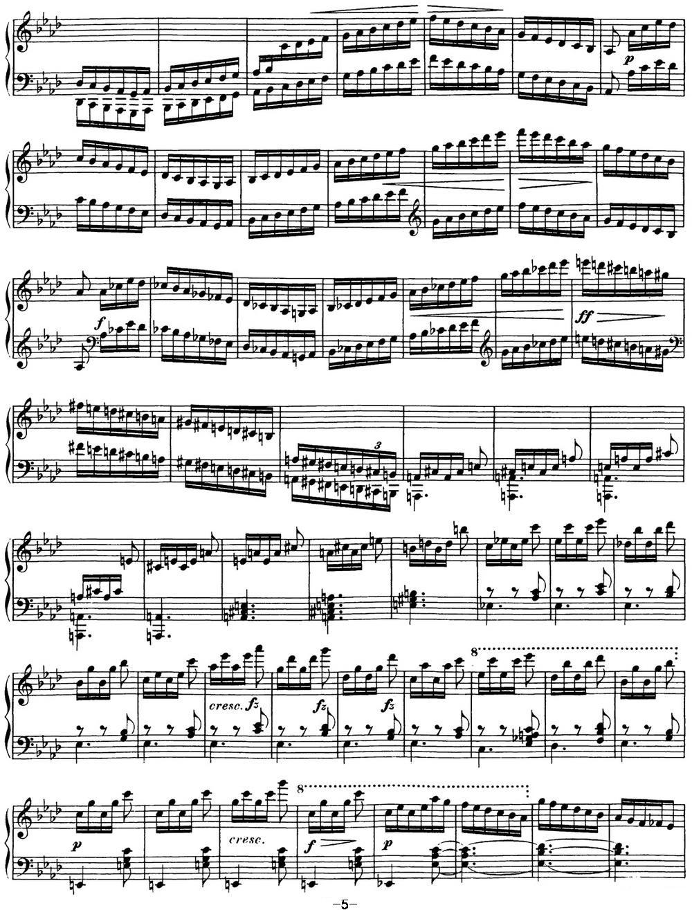 舒伯特降f小调即兴曲D.935，Op.142（NO.4）钢琴曲谱（图5）