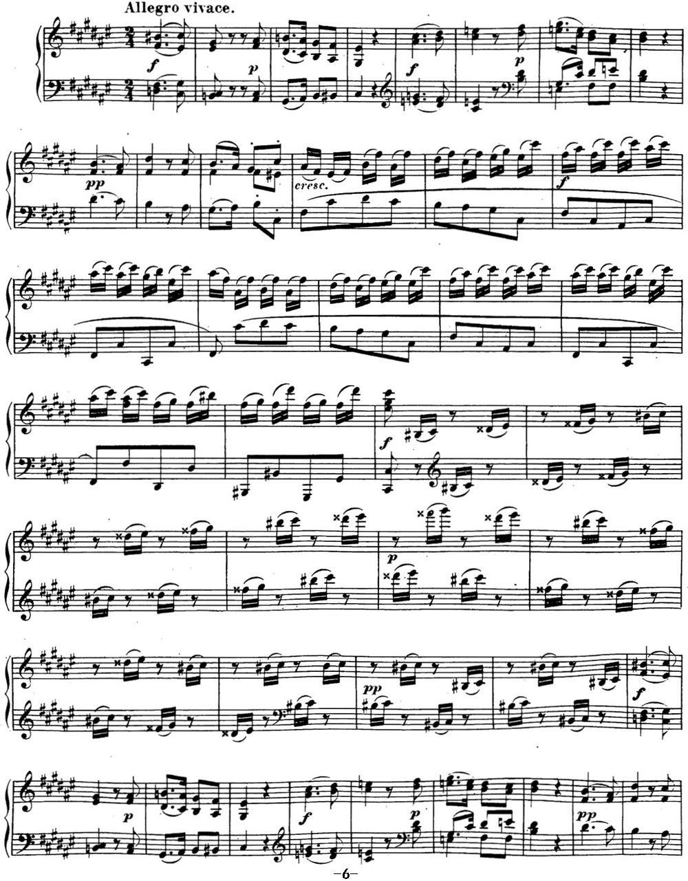 贝多芬钢琴奏鸣曲24 泰丽莎 升F大调 Op.78 F-sharp major钢琴曲谱（图6）