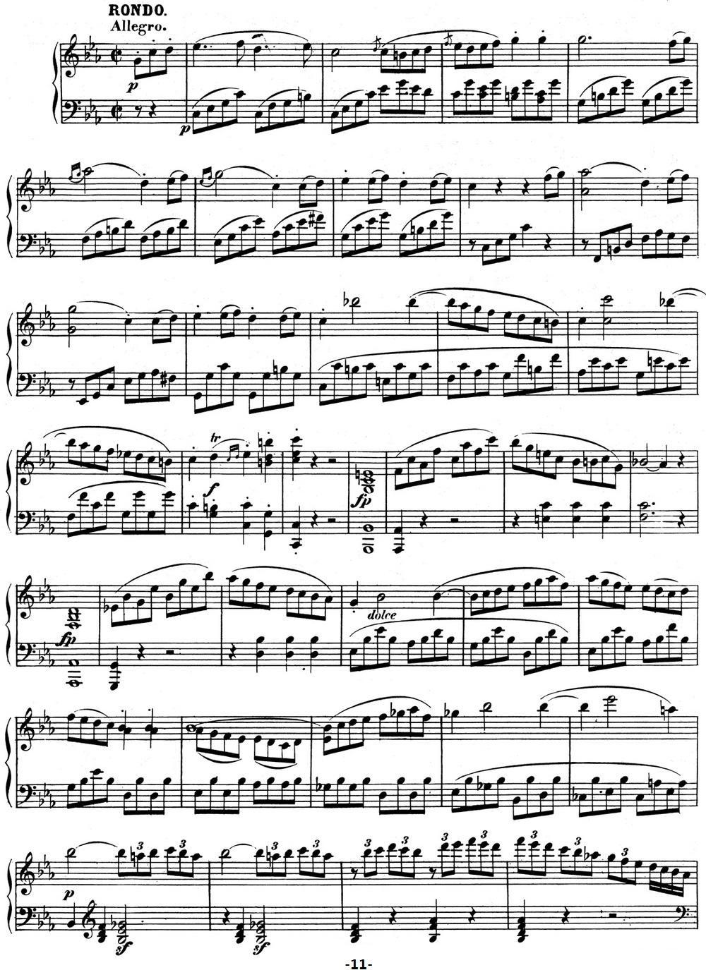贝多芬钢琴奏鸣曲08 悲怆 C小调 Op.13 C minor钢琴曲谱（图11）