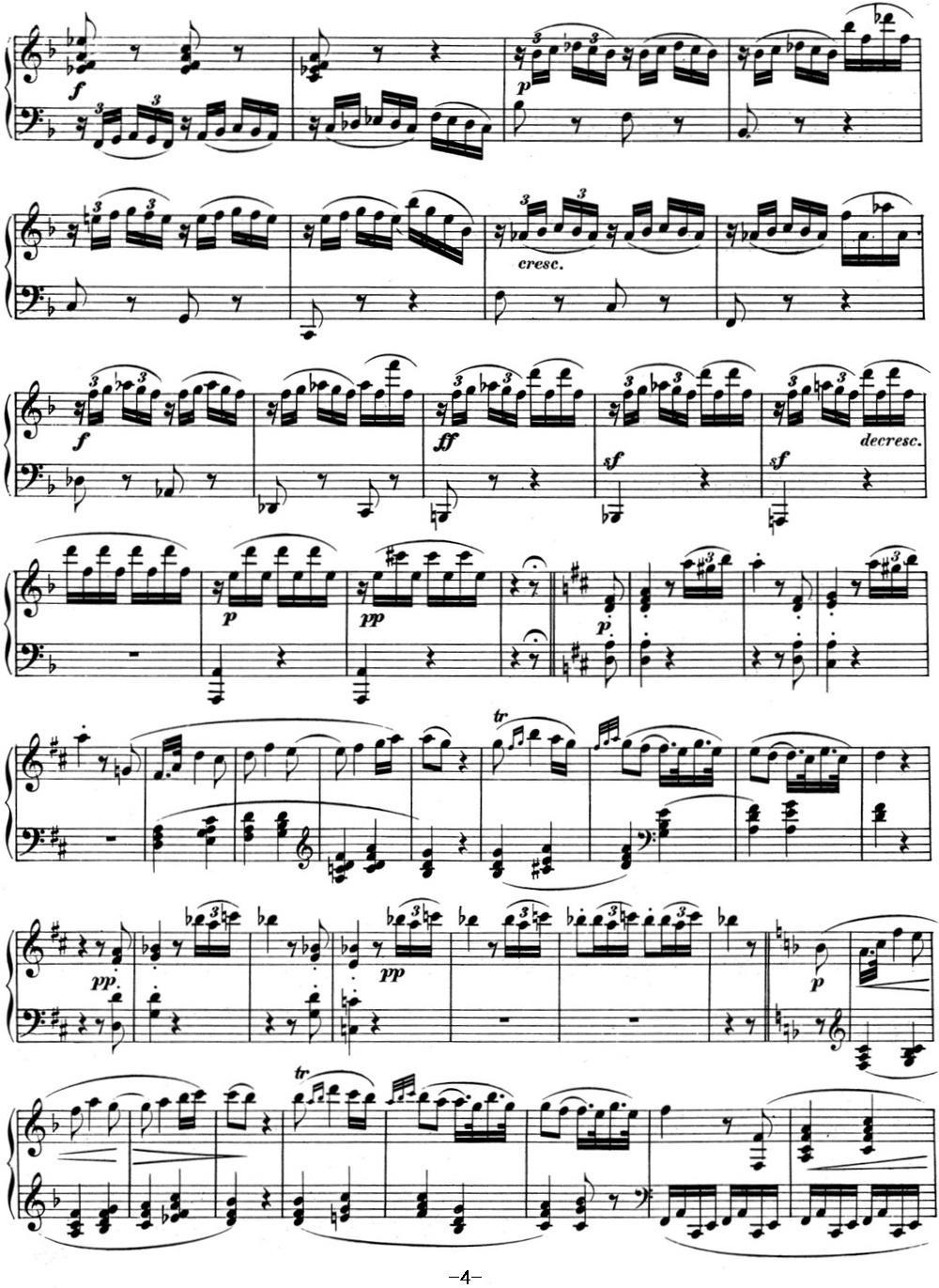 贝多芬钢琴奏鸣曲06 F大调 Op.10 No.2 F major钢琴曲谱（图4）