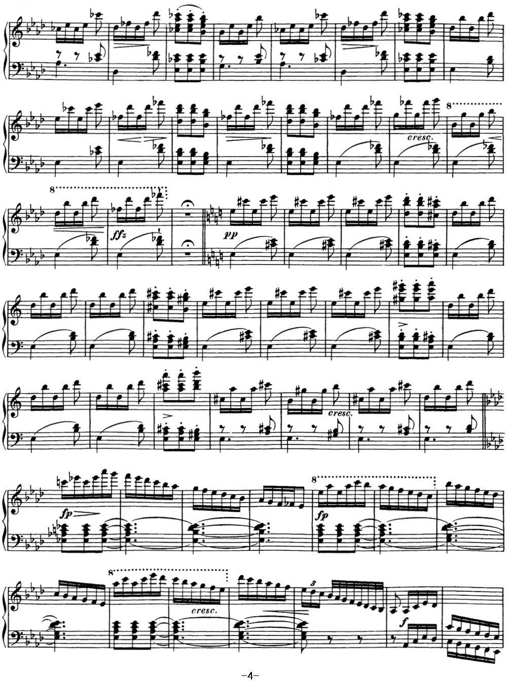 舒伯特降f小调即兴曲D.935，Op.142（NO.4）钢琴曲谱（图4）