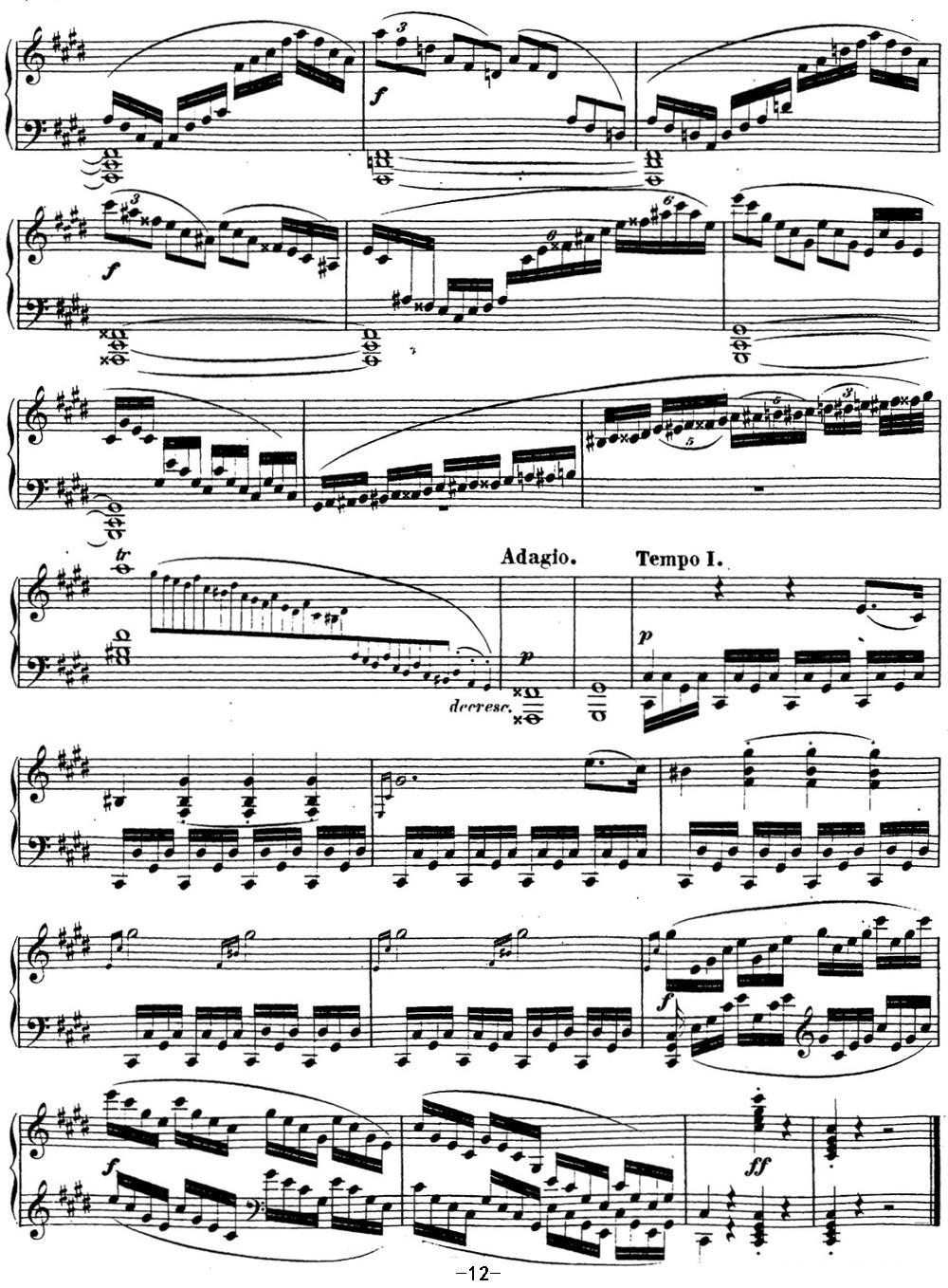 贝多芬钢琴奏鸣曲14 月光 升c小调 Op.27 No.2 C-sharp minor钢琴曲谱（图12）