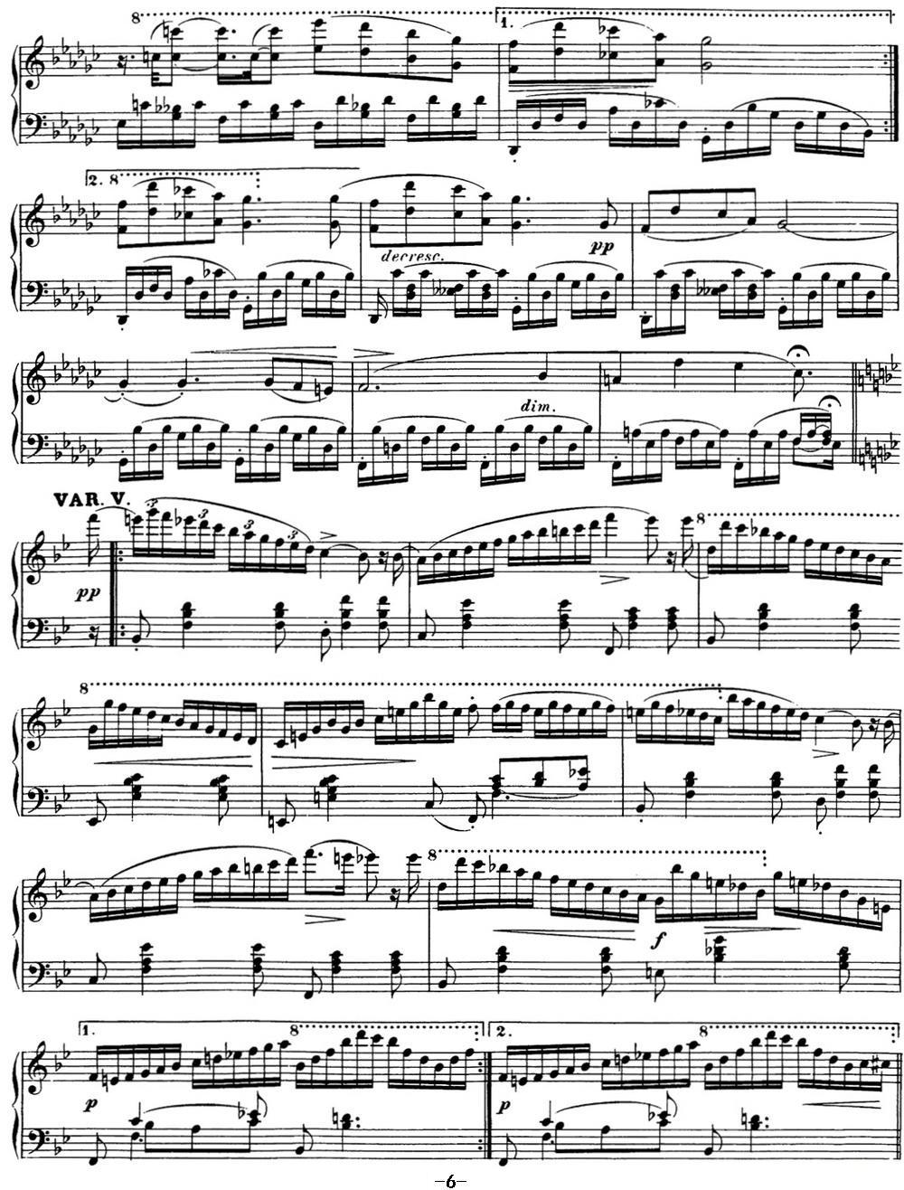 舒伯特降B大调即兴曲D.935，Op.142（NO.3）钢琴曲谱（图6）