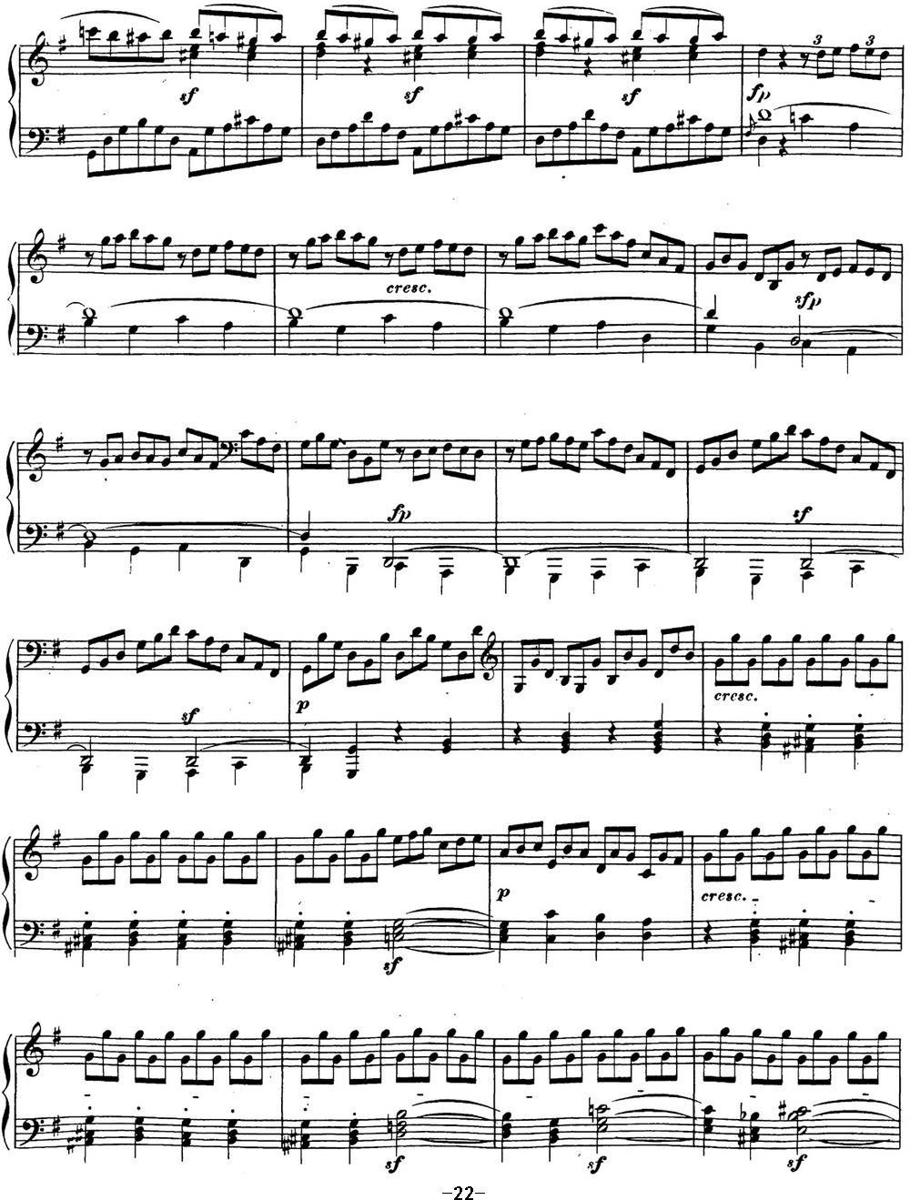 贝多芬钢琴奏鸣曲16 G大调 Op.31 No.1 G major钢琴曲谱（图22）