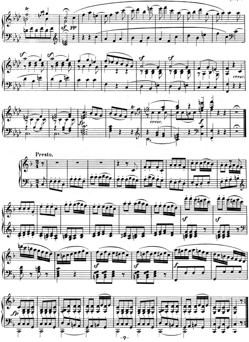 贝多芬钢琴奏鸣曲06 F大调 Op.10 No.2 F major钢琴曲谱（图9）