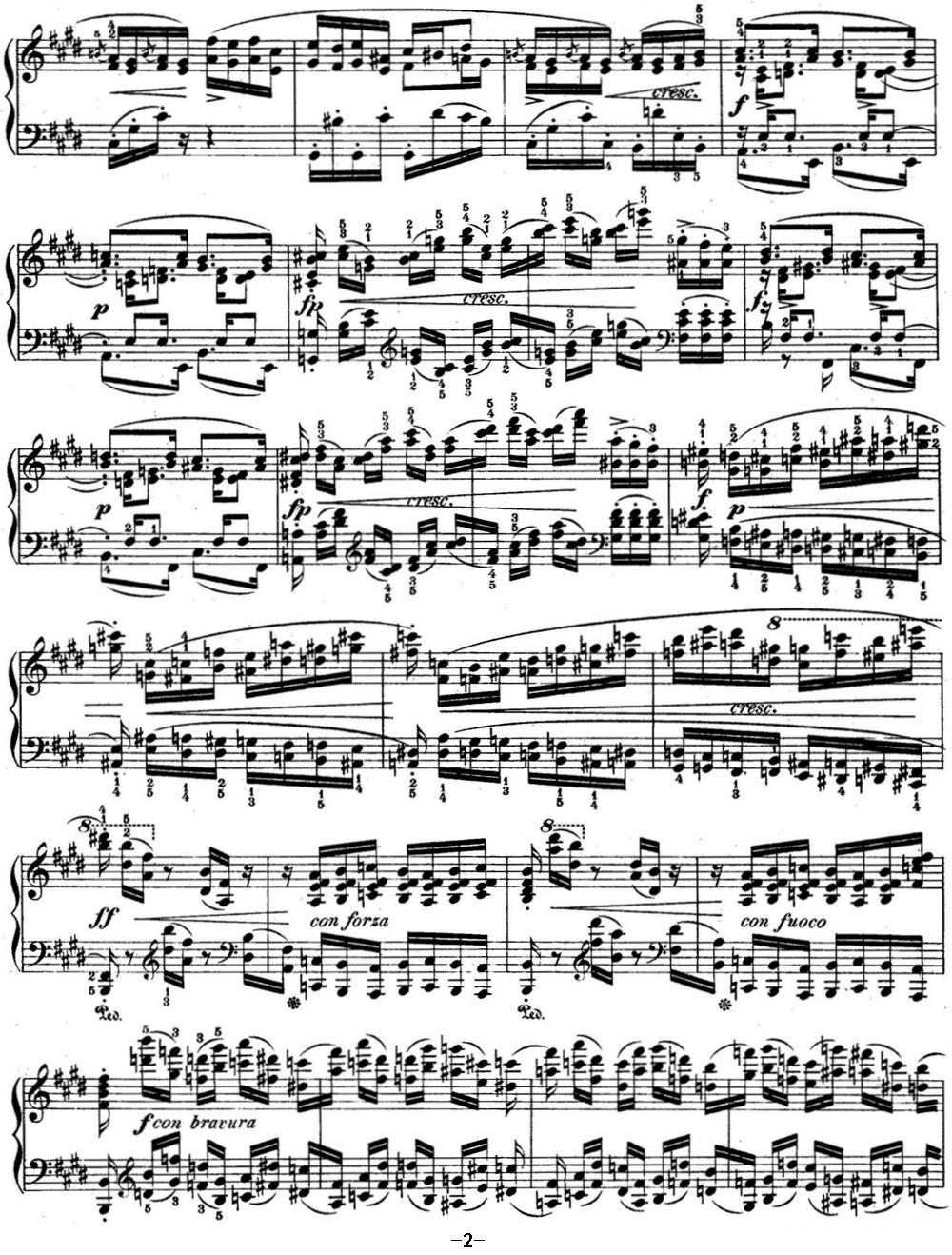 肖邦练习曲3 Op.10 No.3 离别 E大调 E major Tristesse钢琴曲谱（图2）