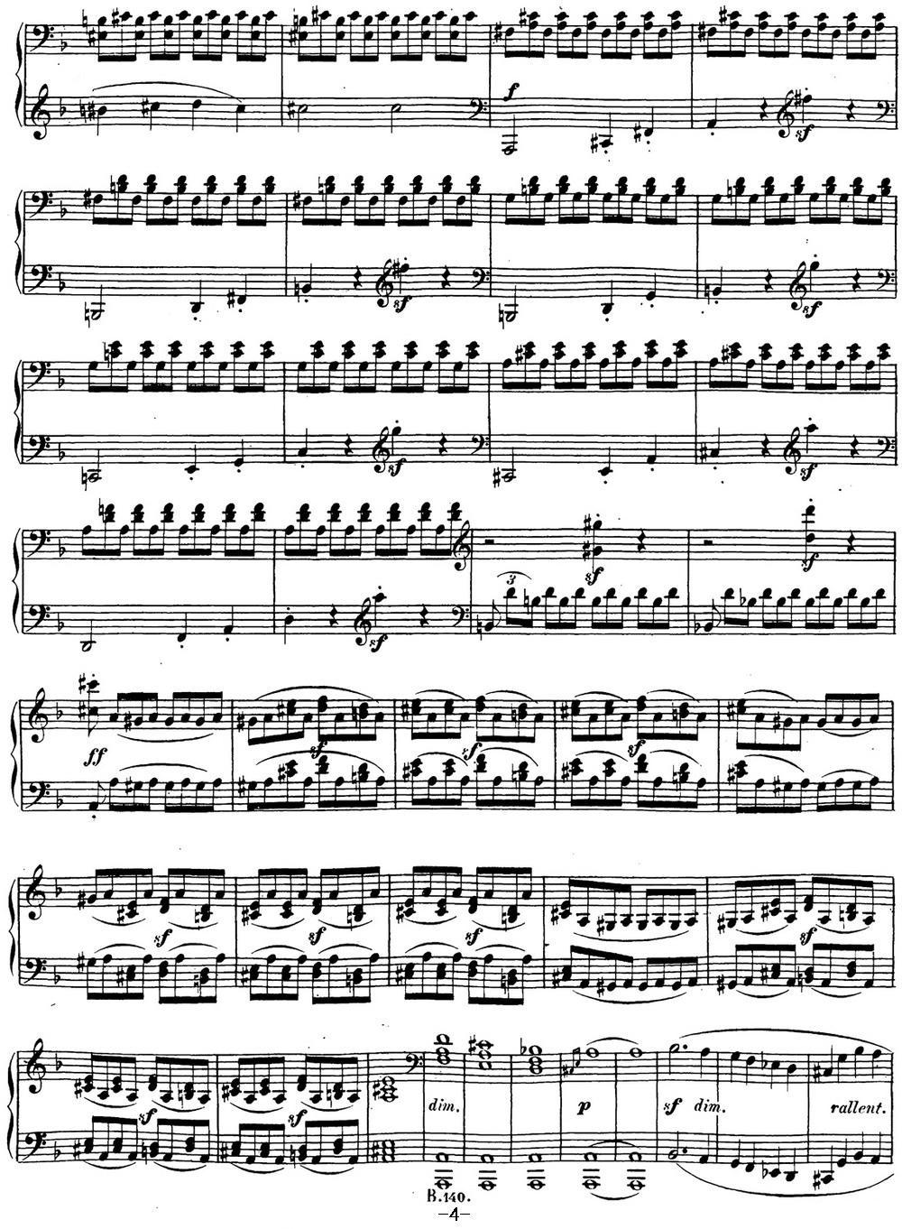 贝多芬钢琴奏鸣曲17 暴风雨 d小调 Op.31 No.2 D minor钢琴曲谱（图4）