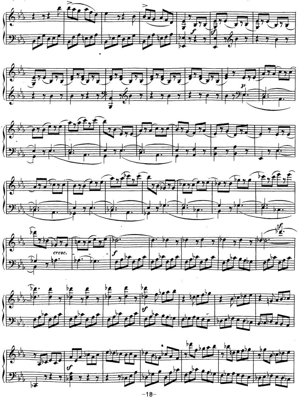 贝多芬钢琴奏鸣曲18 狩猎 降E大调 Op.31 No.3 E-flat major钢琴曲谱（图18）