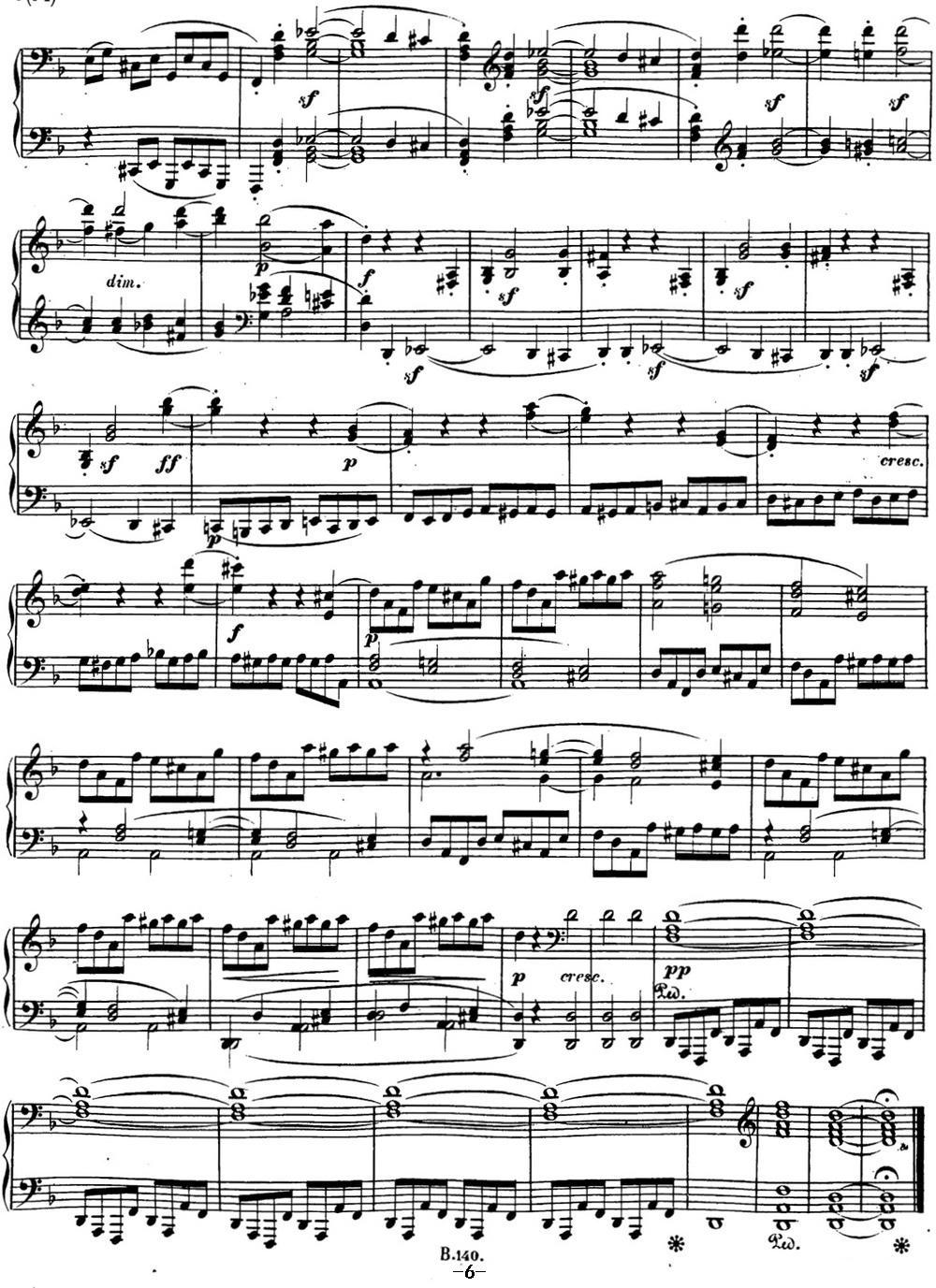 贝多芬钢琴奏鸣曲17 暴风雨 d小调 Op.31 No.2 D minor钢琴曲谱（图6）