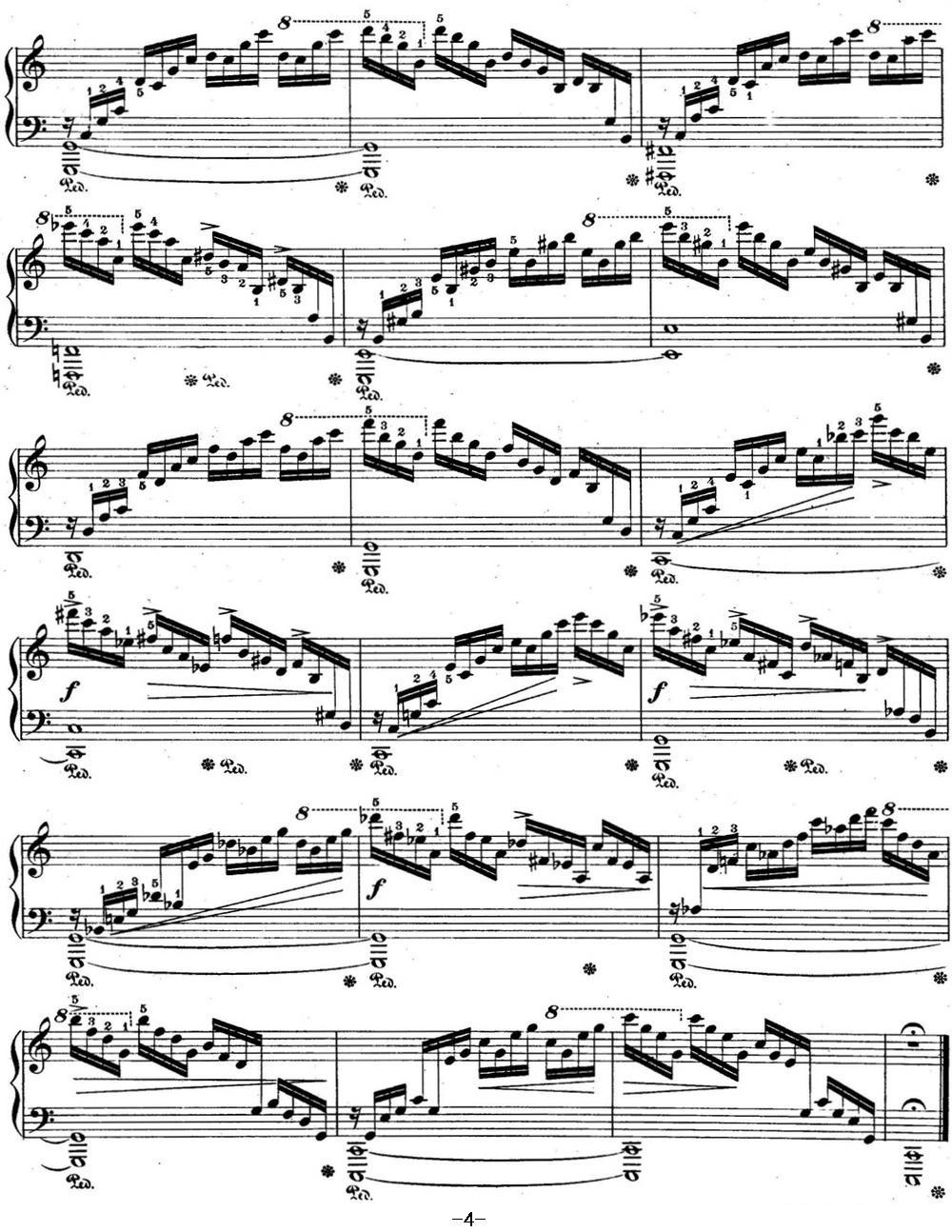 肖邦练习曲1 Op.10 No.1 C大调 C major钢琴曲谱（图4）