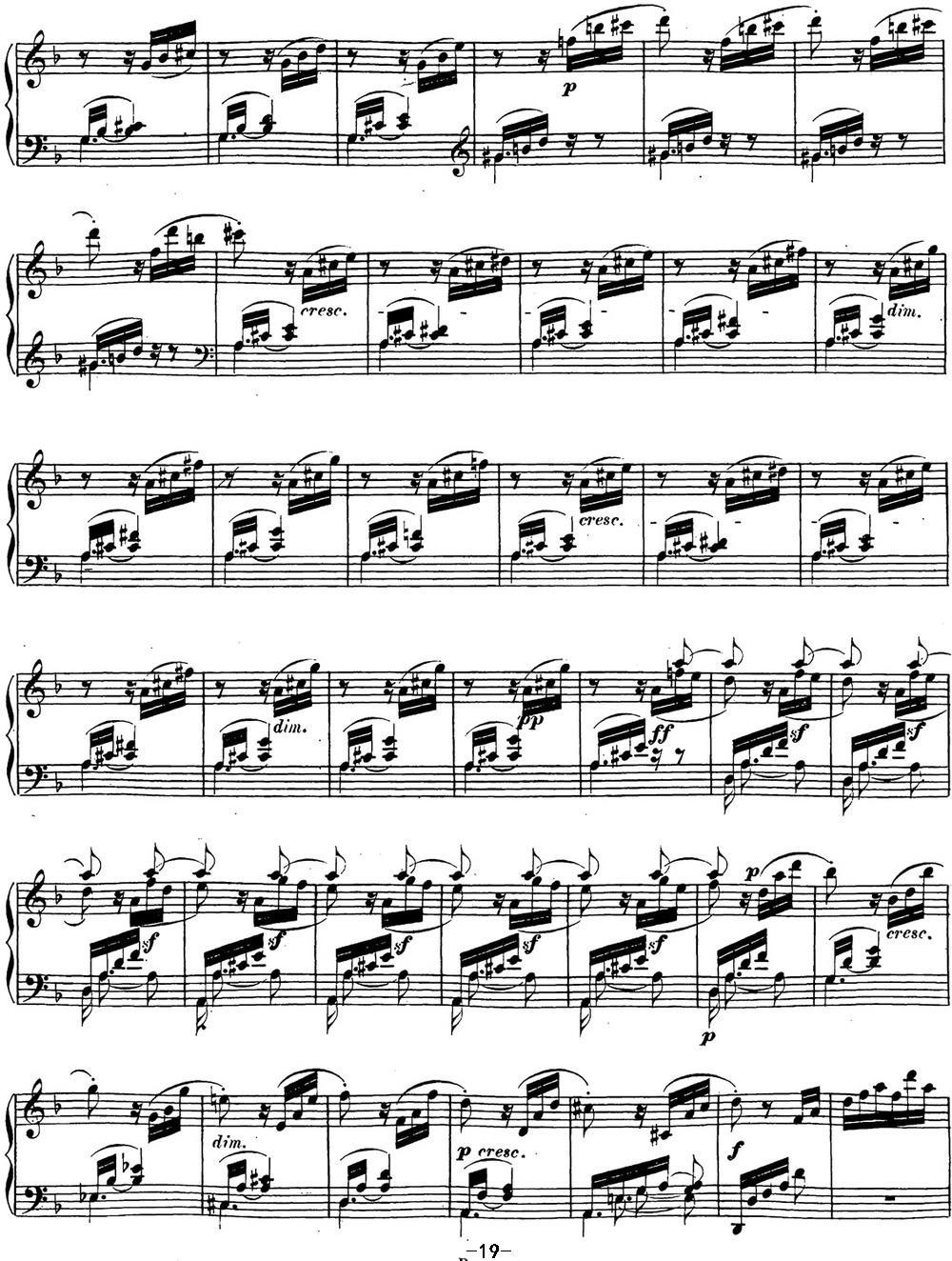 贝多芬钢琴奏鸣曲17 暴风雨 d小调 Op.31 No.2 D minor钢琴曲谱（图19）