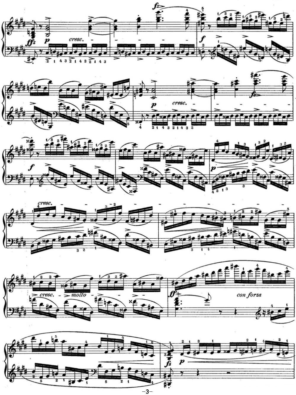 肖邦练习曲4 Op.10 No.4 激流 升c小调 C minor Torrent钢琴曲谱（图3）
