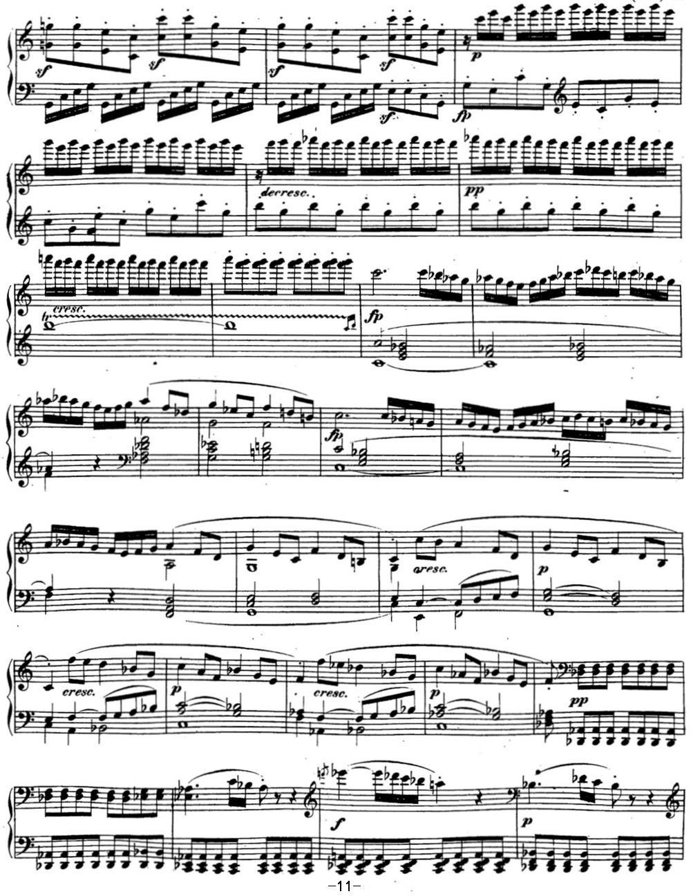 贝多芬钢琴奏鸣曲21 黎明（华尔斯坦） C大调 Op.53 C major钢琴曲谱（图11）