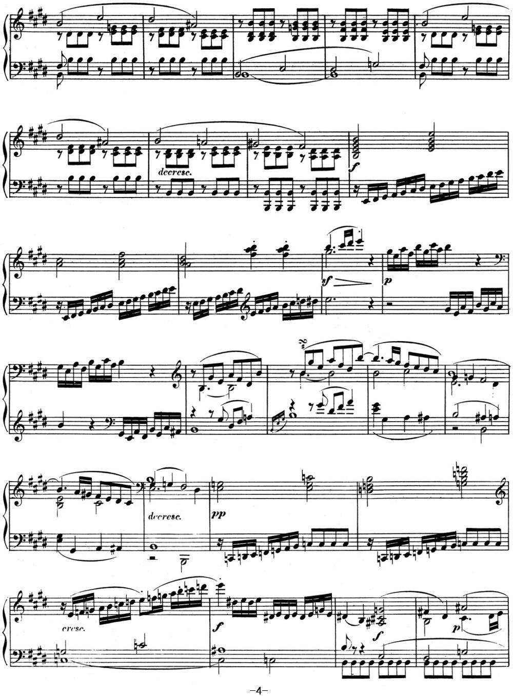 贝多芬钢琴奏鸣曲09 E大调 Op.14 No.1 E major钢琴曲谱（图4）