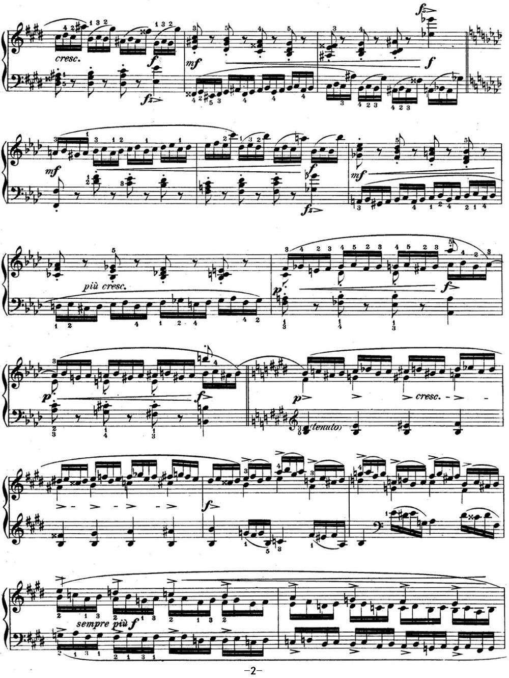 肖邦练习曲4 Op.10 No.4 激流 升c小调 C minor Torrent钢琴曲谱（图2）