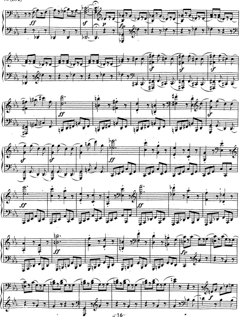 贝多芬钢琴奏鸣曲18 狩猎 降E大调 Op.31 No.3 E-flat major钢琴曲谱（图16）