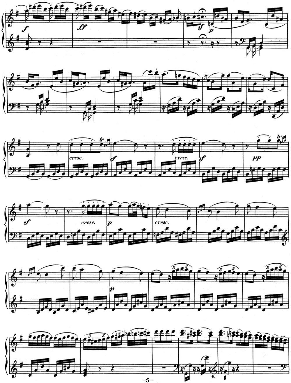 贝多芬钢琴奏鸣曲10 G大调 Op.14 No.2 G major钢琴曲谱（图5）