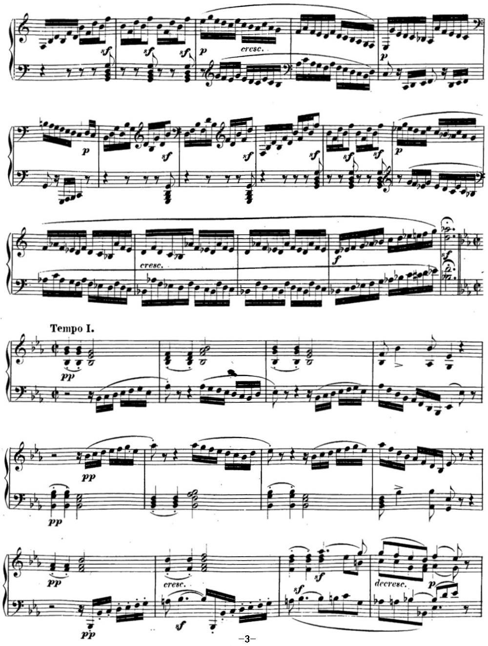 贝多芬钢琴奏鸣曲13 幻想奏鸣曲 降E大调 Op.27 No.1 E-flat major钢琴曲谱（图3）