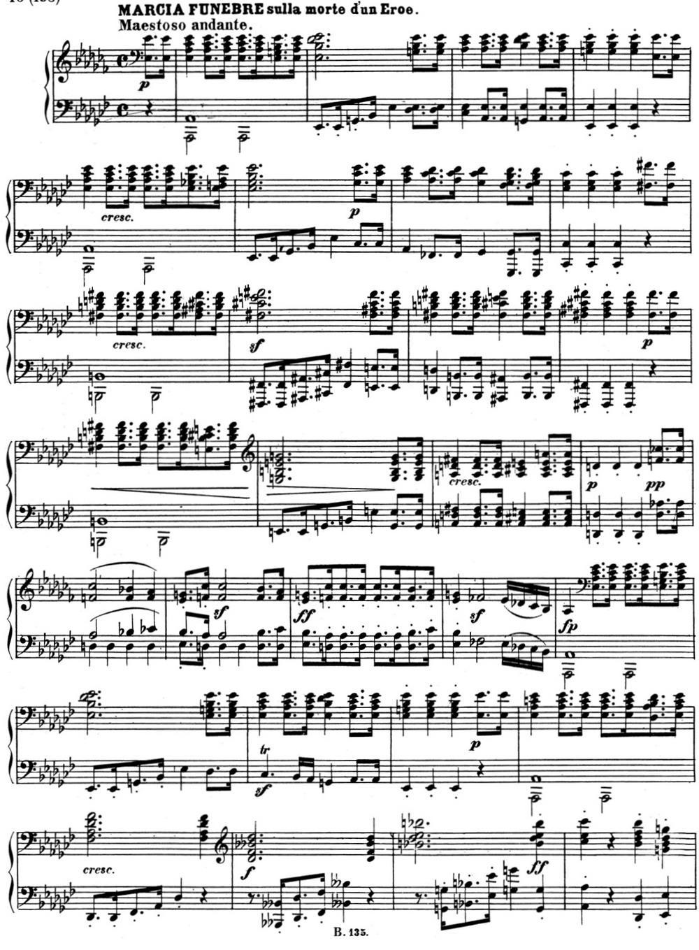 贝多芬钢琴奏鸣曲12 葬礼进行曲 降A大调 Op.26 A-flat major钢琴曲谱（图10）
