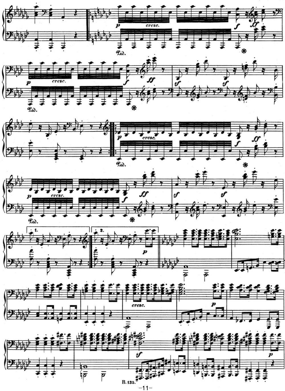 贝多芬钢琴奏鸣曲12 葬礼进行曲 降A大调 Op.26 A-flat major钢琴曲谱（图11）