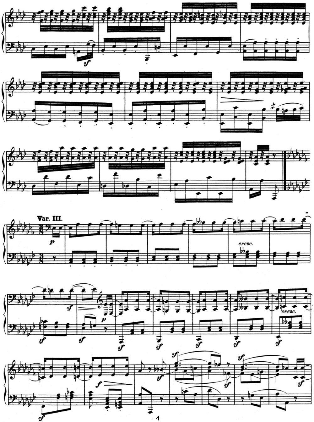 贝多芬钢琴奏鸣曲12 葬礼进行曲 降A大调 Op.26 A-flat major钢琴曲谱（图4）