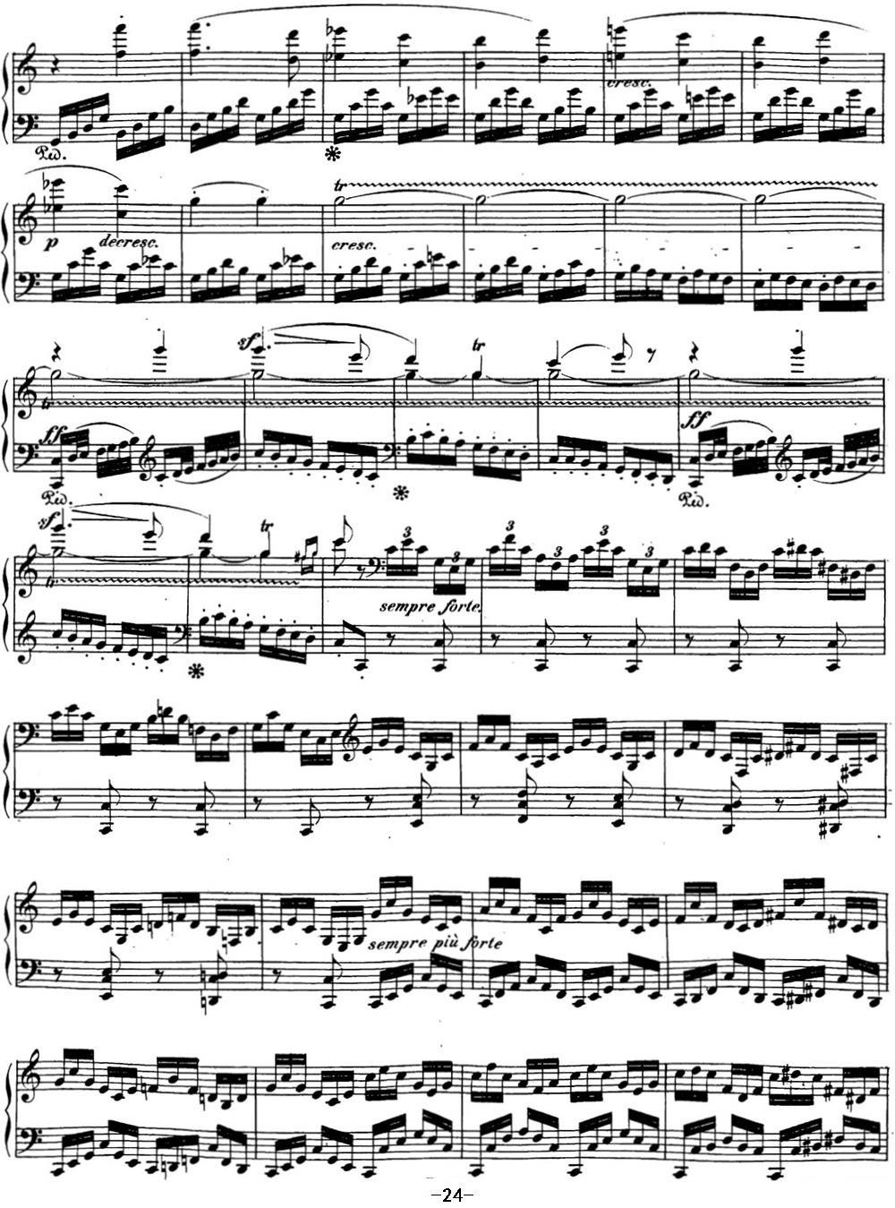贝多芬钢琴奏鸣曲21 黎明（华尔斯坦） C大调 Op.53 C major钢琴曲谱（图24）