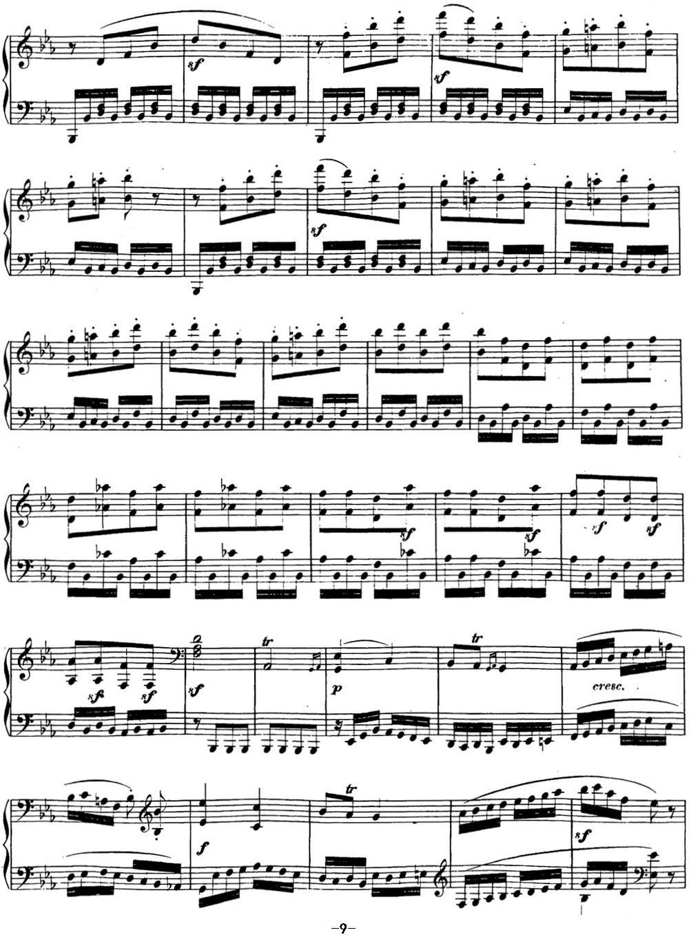 贝多芬钢琴奏鸣曲13 幻想奏鸣曲 降E大调 Op.27 No.1 E-flat major钢琴曲谱（图9）