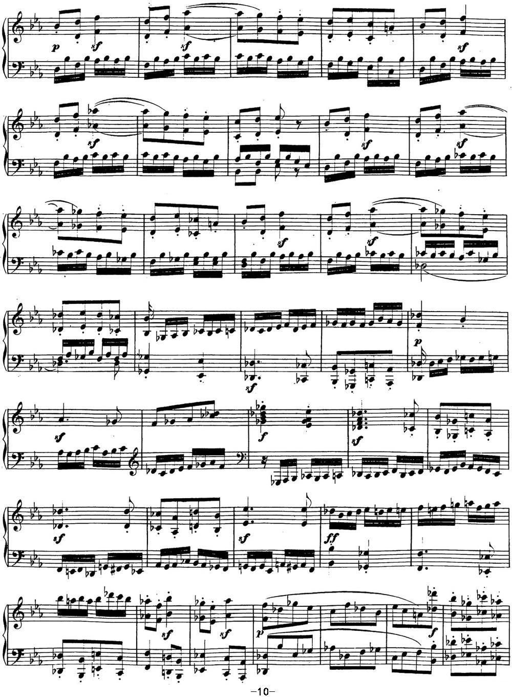 贝多芬钢琴奏鸣曲13 幻想奏鸣曲 降E大调 Op.27 No.1 E-flat major钢琴曲谱（图10）